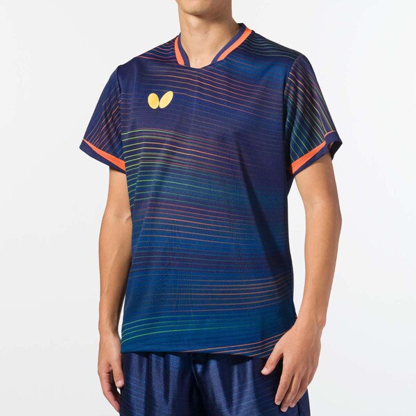 Butterfly Elistar11 Shirt - Navy - Front - Model
